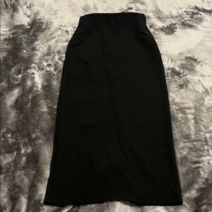 Zara Long Black Pencil Skirt with Back Slit